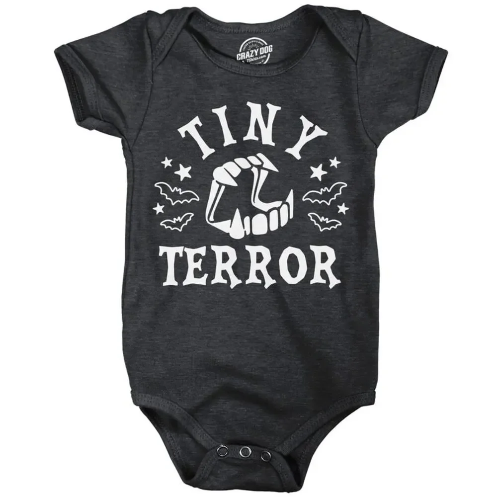 Tiny Terror Baby Bodysuit Funny Halloween Jumper For Infants